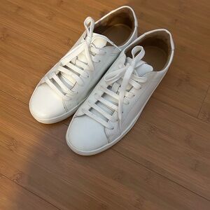Banana Republic White Leather Low-Top Sneakers
